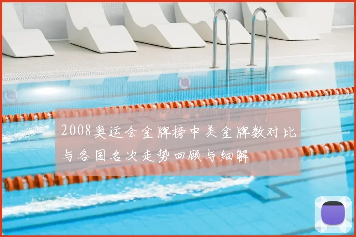 2008奥运会金牌榜中美金牌数对比与各国名次走势回顾与细解